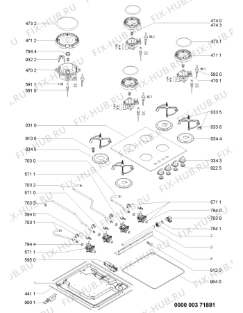 Схема №1 AKM 409/NB с изображением Шланг для плиты (духовки) Whirlpool 480121104086