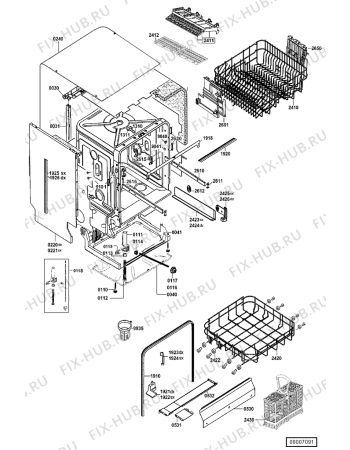 Схема №1 GMI 5554 с изображением Панель для электропосудомоечной машины Whirlpool 480140100026