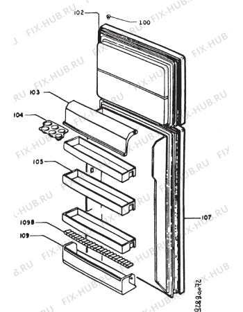 Взрыв-схема холодильника Rex FB370/2TF - Схема узла Section 2