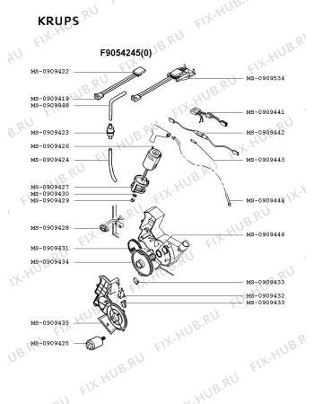 Взрыв-схема кофеварки (кофемашины) Krups F9054245(0) - Схема узла IP001877.4P2