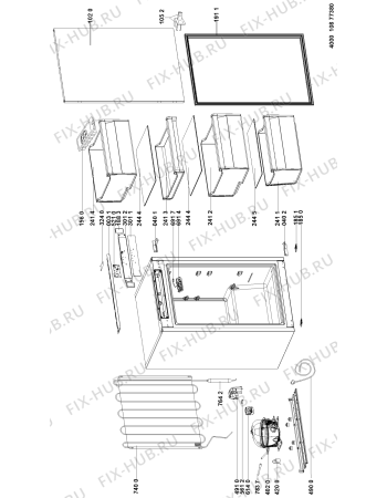 Схема №1 AFB 100/A+ SF с изображением Вложение для холодильника Whirlpool 481010861190
