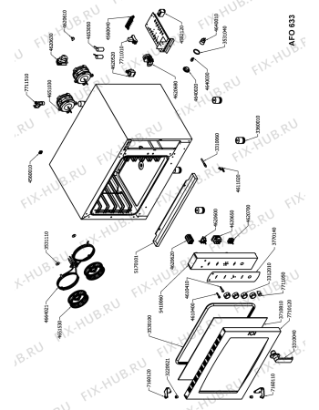 Схема №1 AFO 638 с изображением Кнопка Whirlpool 482000010546