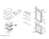 Схема №1 KGN36X74 с изображением Дверь морозильной камеры для холодильника Bosch 00479079