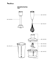 Схема №1 DD407G71/702 с изображением Часть корпуса для электромиксера Moulinex MS-5936852