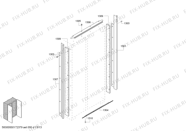 Схема №1 T48BR810NS с изображением Электрод Bosch 00609589