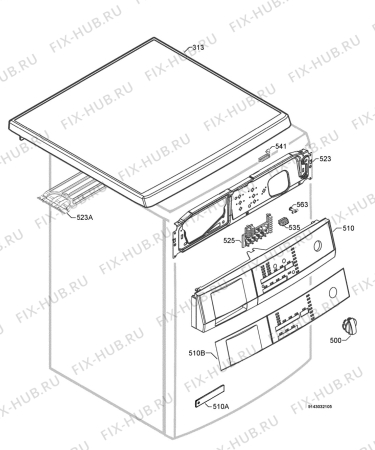 Взрыв-схема стиральной машины Aeg Electrolux L64617 - Схема узла Command panel 037