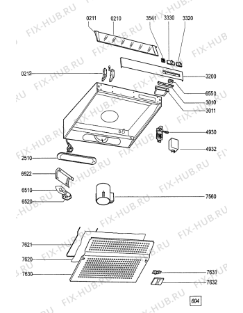 Схема №1 WMH 216 WH с изображением Затвор для вытяжки Whirlpool 481944229667