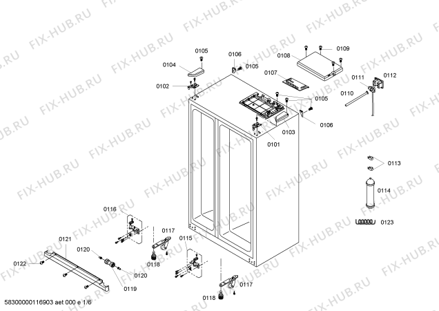 Схема №1 KANKB890 с изображением Цокольная панель для холодильной камеры Bosch 00477445