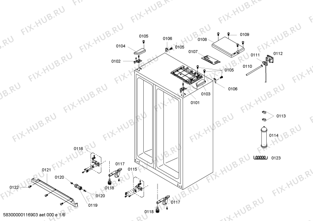 Схема №1 BD6040VNF с изображением Поднос для холодильной камеры Bosch 00449353