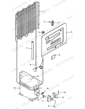 Взрыв-схема холодильника Quelle QL4 (0C) - Схема узла Cooling system 017