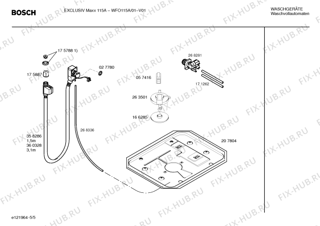Схема №1 WFO115A EXCLUSIV Maxx 115 A с изображением Панель управления для стиралки Bosch 00364916