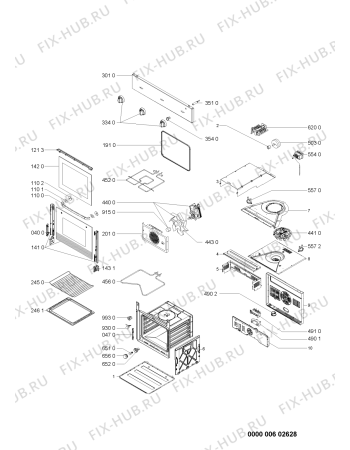 Схема №1 AKP 144/IX с изображением Дверца для духового шкафа Whirlpool 481245059748