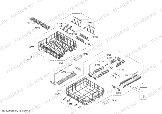 Схема №1 S513P60X3D, Excellent, Made in Germany с изображением Кабель для посудомоечной машины Bosch 12016147