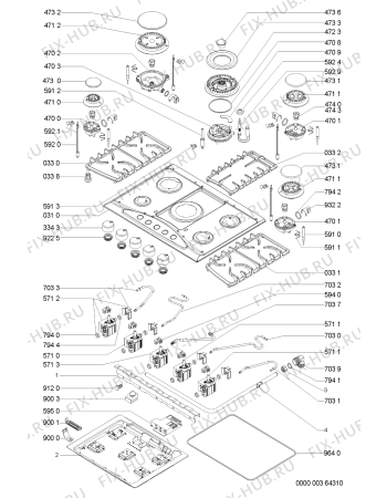 Схема №1 HOB G36 S с изображением Втулка для плиты (духовки) Whirlpool 481244039475