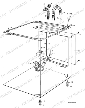 Взрыв-схема комплектующей Electrolux EWT806EU - Схема узла Section 2