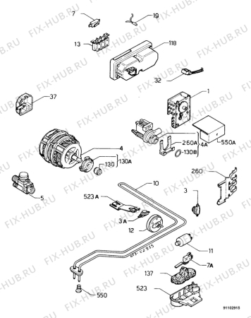 Взрыв-схема посудомоечной машины Zanussi IT566 - Схема узла Electrical equipment