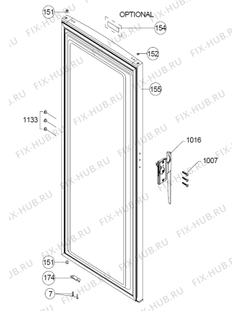 Взрыв-схема холодильника Upo F21850   -GN390K-LV (171250, V36001001) - Схема узла 03