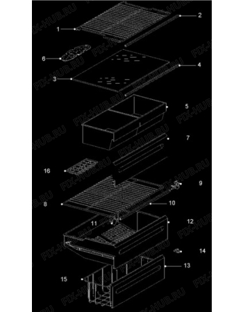 Взрыв-схема холодильника Tricity Bendix EBDF107 - Схема узла Furniture