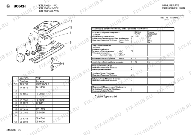 Взрыв-схема холодильника Bosch KTL7006 - Схема узла 02