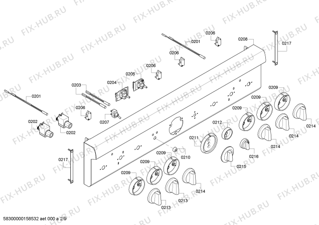 Схема №1 PRD366GHU с изображением Крепежный набор для плиты (духовки) Bosch 00657018