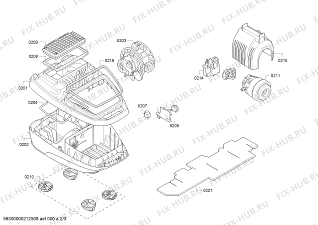 Схема №1 VSZ7M1 Z 7.0 family с изображением Крышка для пылесоса Siemens 11023681