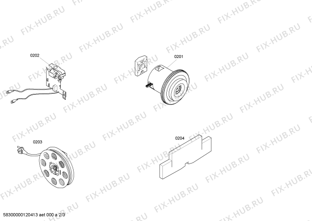 Взрыв-схема пылесоса Bosch BSA3510 - Схема узла 02