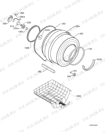 Взрыв-схема сушильной машины Aeg Electrolux T57800S - Схема узла Functional parts 267