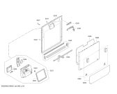 Схема №2 SMV40E50EU с изображением Передняя панель для посудомоечной машины Bosch 00705714