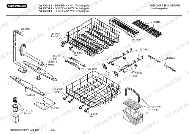 Схема №1 SGIKBE4 IG634.4 с изображением Инструкция по эксплуатации для посудомойки Bosch 00588684