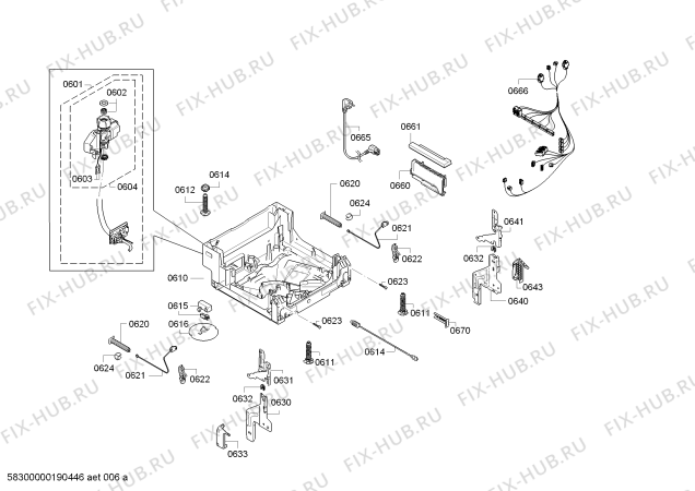 Взрыв-схема посудомоечной машины Bosch SPI65T75EU Super Silence - Схема узла 06