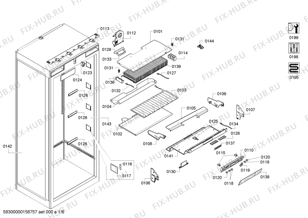 Схема №1 T30IR800SP с изображением Плата для холодильника Bosch 00687195