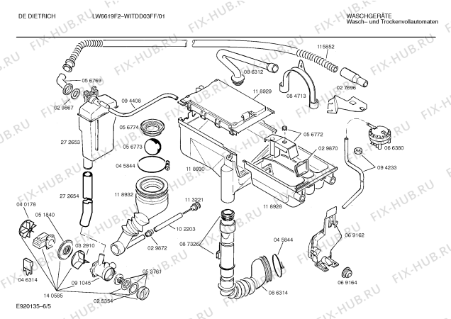 Схема №3 WIMTM02FF THERMOR LI 5886 B с изображением Ручка для стиральной машины Bosch 00095181