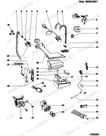 Взрыв-схема стиральной машины Indesit WIXL104EU (F031947) - Схема узла