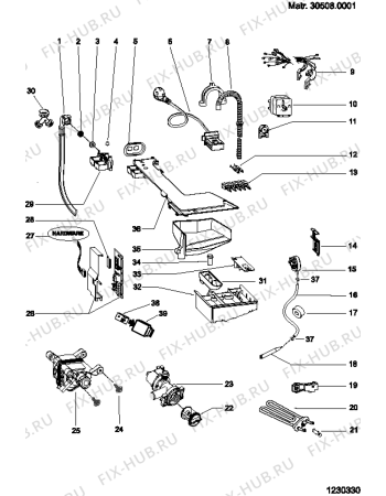 Схема №1 WIE107EXBG (F035273) с изображением Пластинка для стиралки Indesit C00262001