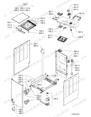 Схема №1 EV 1159 с изображением Микромодуль для стиральной машины Whirlpool 481010595996