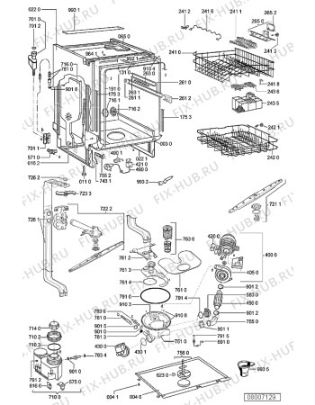 Схема №1 ADG 9415/1 с изображением Панель для посудомойки Whirlpool 480140101253