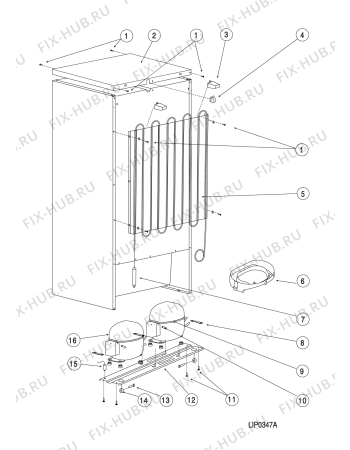 Взрыв-схема холодильника Indesit NBHA180NX (F075467) - Схема узла
