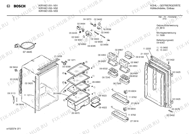 Схема №1 KIL18E1 с изображением Стеклянная полка для холодильника Bosch 00288989