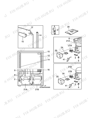 Взрыв-схема холодильника Electrolux ERB3402 - Схема узла C10 Cold, users manual