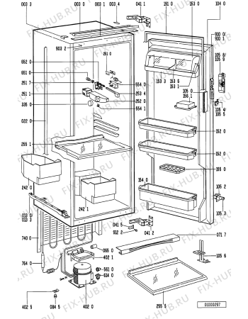 Схема №1 KRI 1558/2 с изображением Покрытие для холодильной камеры Whirlpool 481244228002