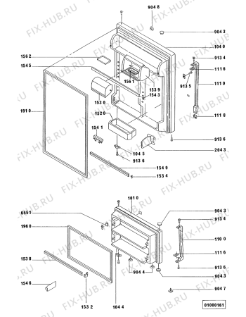 Схема №1 ARG 493/G ARG 493/G/01 с изображением Рамка для холодильника Whirlpool 481941879295