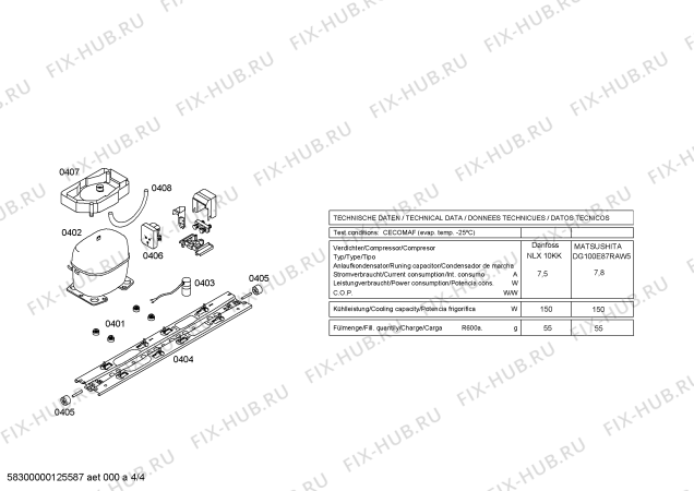 Схема №2 KDN40A00GB с изображением Панель управления для холодильной камеры Bosch 00479070