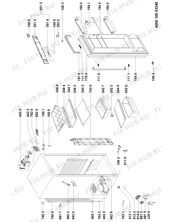 Схема №1 WMN1869 DFC N с изображением Крышка для холодильной камеры Whirlpool 481010398559