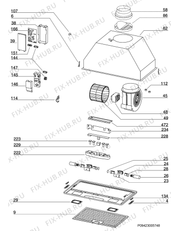 Взрыв-схема плиты (духовки) Zanussi ZC631W - Схема узла Electrical equipment 268