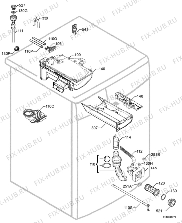 Взрыв-схема стиральной машины Zanussi ZWH7145 - Схема узла Hydraulic System 272