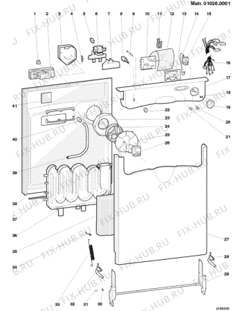 Схема №2 DI72ANIT (F024172) с изображением Запчасть для посудомоечной машины Indesit C00077329