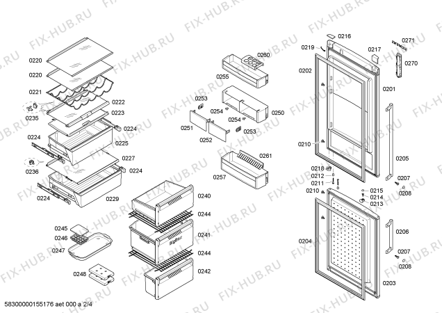 Схема №1 KG36NE78 с изображением Силовой модуль для холодильника Siemens 00678782
