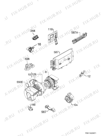 Взрыв-схема посудомоечной машины Aeg FFB72600PW - Схема узла Electrical equipment 268