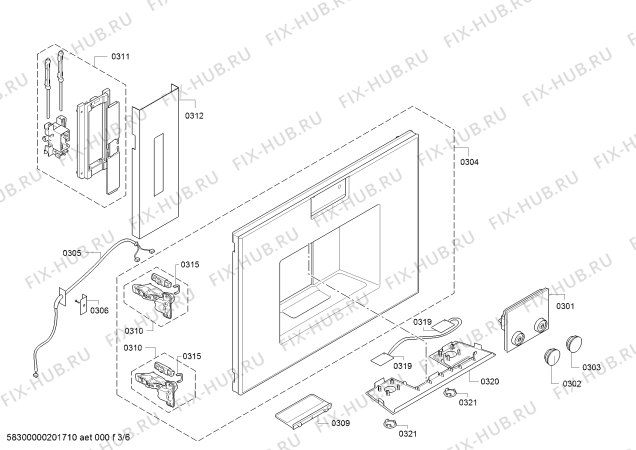 Схема №2 CMP250101C с изображением Переключатель для электрокофеварки Bosch 00634511