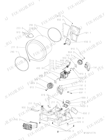 Схема №1 AMB 3972 с изображением Обшивка для стиралки Whirlpool 481010436147